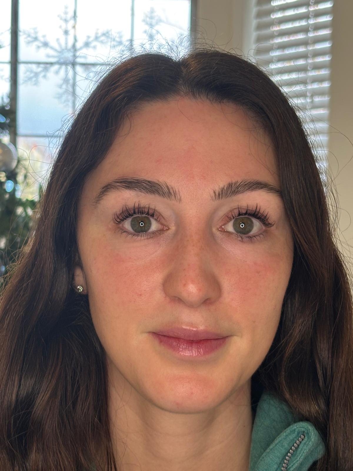 WICC Beauty client after a customized lash lift
